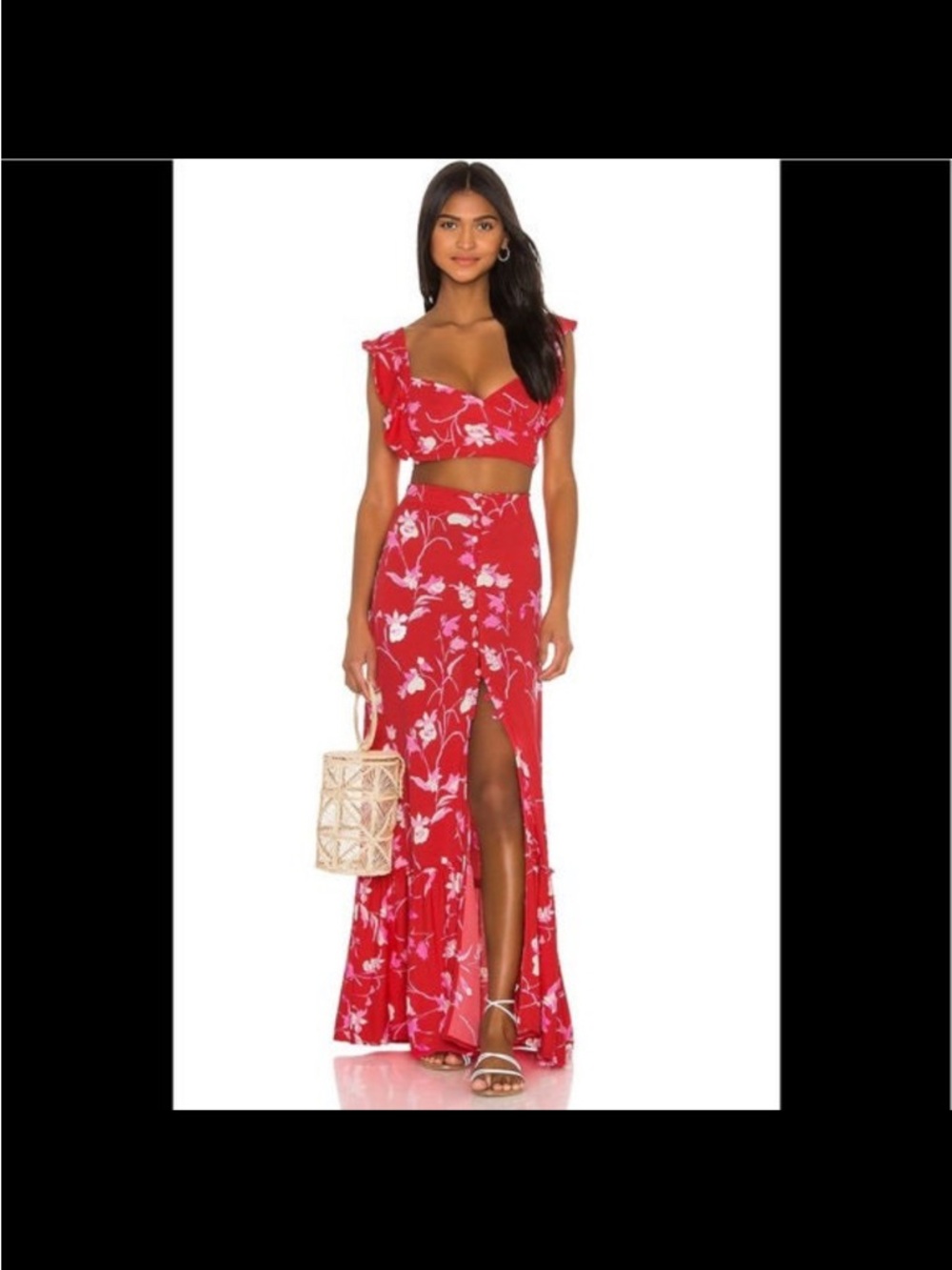 Maaji cropped top and maxi skirt set